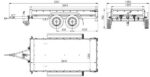 2-Achs Pkw-Anhänger UNITRAILER GARDEN TRAILER 264/2 KIPP mit Stützrad, Bordwandaufsatz, H-800 Rahmen und grauer Plane – Bild 2