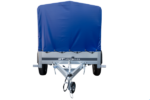 Anhänger Garden Trailer 200 KIPP 200×106 cm 750 kg [mit Hochspriegel, blauer Hochplane und Stützrad] – Bild 6