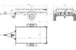 Anhänger Garden Trailer 200 KIPP 200×106 cm 750 kg [mit Hochspriegel, blauer Hochplane und Stützrad] – Bild 2